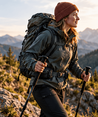 The product in use outdoors.