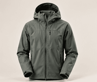 The Alpine shell jacket on a clean light background.